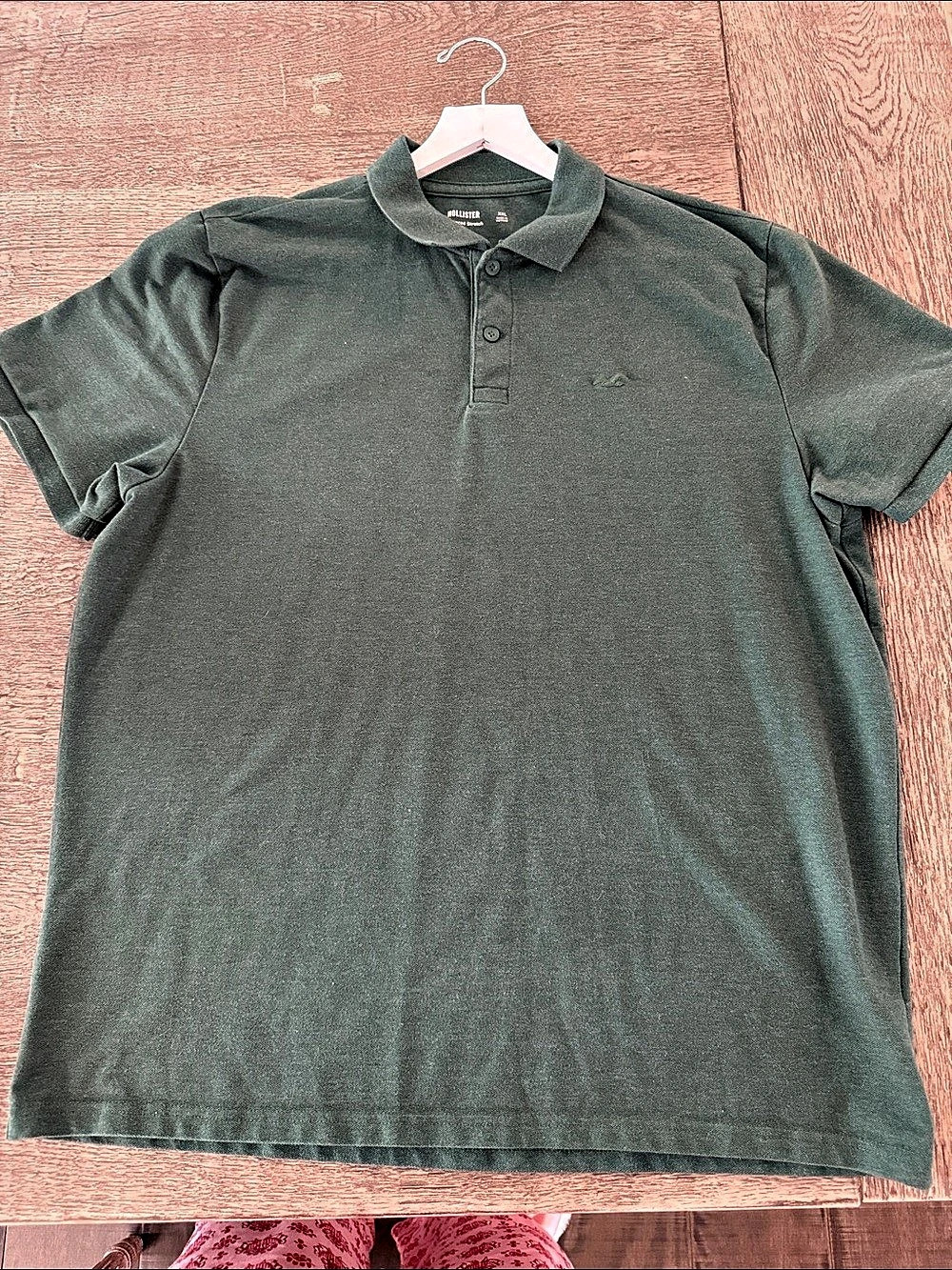 Hollister Icon Logo Polo Shirt Men's Green XXL